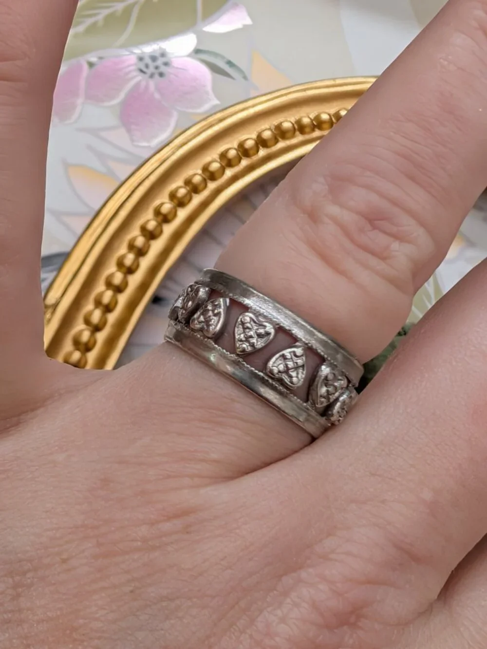 Vintage Sterling Silver Heart Ring, Size 5.5